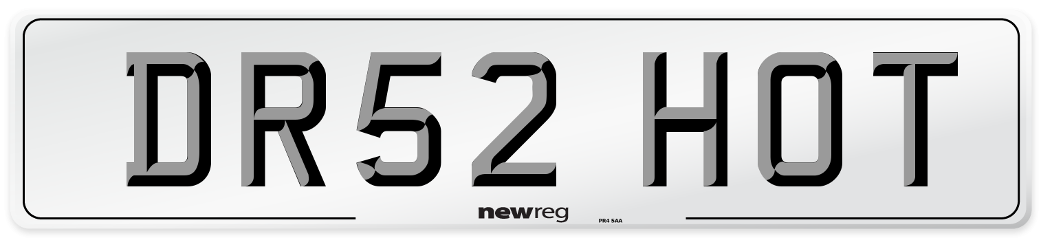DR52 HOT Number Plate from New Reg